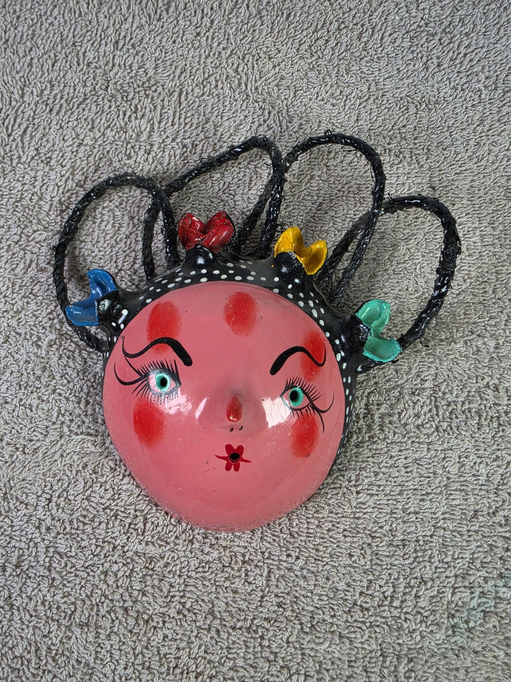 Mexican Folk Art Coconut Mask